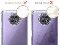 Hoch transparenter TPU Gummi Schutz Handy Hülle Clear Case klar mit verstärkten Schutzecken Bumper für das Xiaomi Redmi Note 9T Display und Gehäuse in transparent von Screenguard