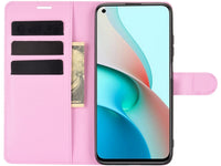 Lederhülle Karten Wallet Ledertasche Etui für Xiaomi Redmi Note 9T in rosa von Screenguard