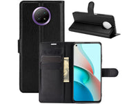 Lederhülle Portemonnaie Karten Ledertasche für Xiaomi Redmi Note 9T in schwarz von Screenguard