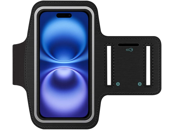 Fitness Joggen Sport Running Smartphone Armband für bequemes Tragen eines Apple iPhone 16 Plus Handy am Arm von SmartFitness