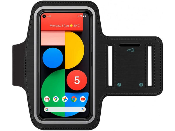 Fitness Joggen Sport Running Smartphone Armband für bequemes Tragen eines Google Pixel 5 Handy am Arm von SmartFitness