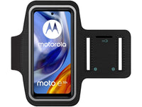 Fitness Joggen Sport Running Smartphone Armband für bequemes Tragen eines Motorola Moto E32s Handy am Arm von SmartFitness