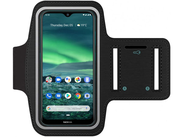 Fitness Joggen Sport Running Smartphone Armband für bequemes Tragen eines Nokia 7.2 Handy am Arm von SmartFitness