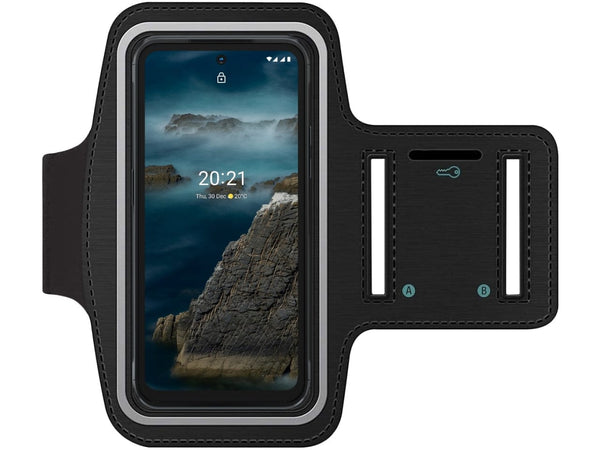 Fitness Joggen Sport Running Smartphone Armband für bequemes Tragen eines Nokia XR20 Handy am Arm von SmartFitness