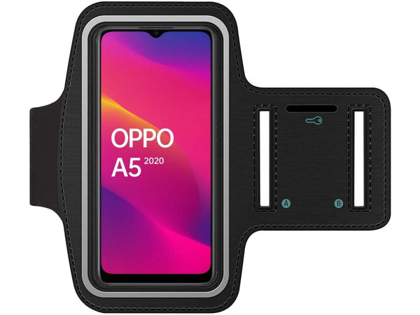 Fitness Joggen Sport Running Smartphone Armband für bequemes Tragen eines Oppo A5 2020 Handy am Arm von SmartFitness