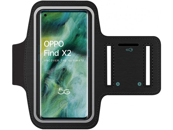 Fitness Joggen Sport Running Smartphone Armband für bequemes Tragen eines Oppo Find X2 Handy am Arm von SmartFitness