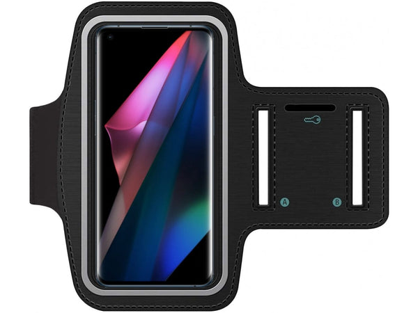 Fitness Joggen Sport Running Smartphone Armband für bequemes Tragen eines Oppo Find X3 Pro Handy am Arm von SmartFitness