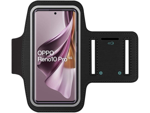 Fitness Joggen Sport Running Smartphone Armband für bequemes Tragen eines Oppo Reno10 Pro 5G Handy am Arm von SmartFitness