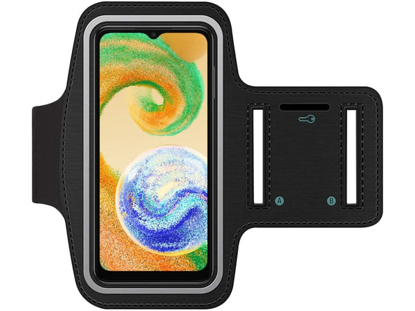 Fitness Joggen Sport Running Smartphone Armband für bequemes Tragen eines Samsung Galaxy A04s Handy am Arm von SmartFitness