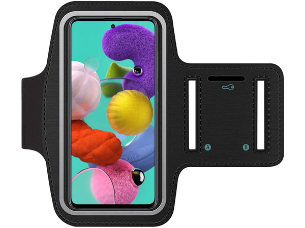 Fitness Joggen Sport Running Smartphone Armband für bequemes Tragen eines Samsung Galaxy A51 4G Handy am Arm von SmartFitness
