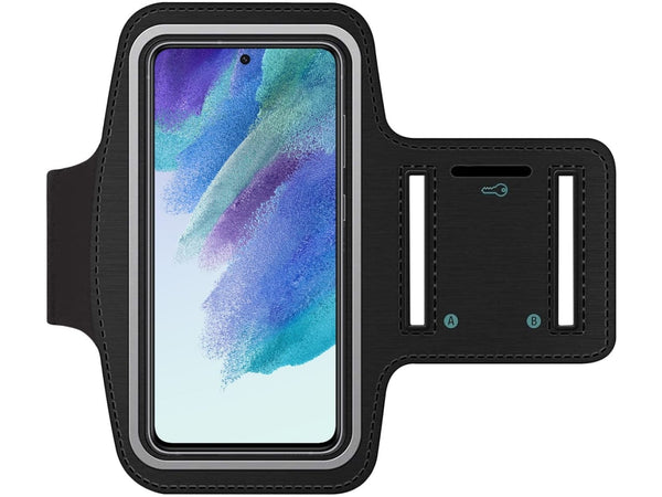 Fitness Joggen Sport Running Smartphone Armband für bequemes Tragen eines Samsung Galaxy S21 FE Handy am Arm von SmartFitness