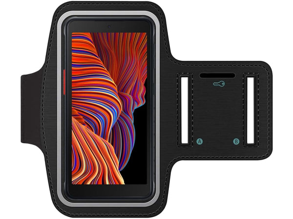 Fitness Joggen Sport Running Smartphone Armband für bequemes Tragen eines Samsung Galaxy XCover 5 Handy am Arm von SmartFitness