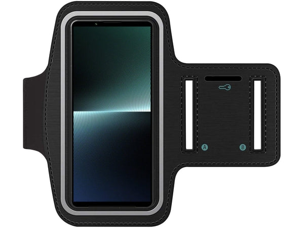 Fitness Joggen Sport Running Smartphone Armband für bequemes Tragen eines Sony Xperia 1 V Handy am Arm von SmartFitness