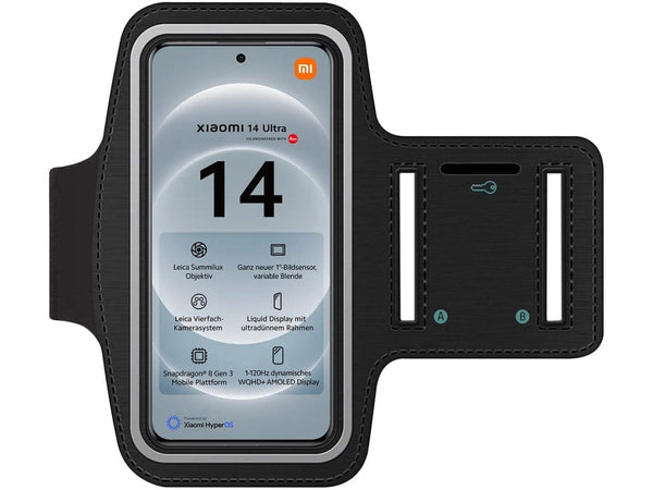 Fitness Joggen Sport Running Smartphone Armband für bequemes Tragen eines Xiaomi 14 Ultra Handy am Arm von SmartFitness