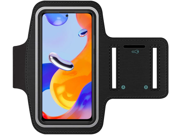 Fitness Joggen Sport Running Smartphone Armband für bequemes Tragen eines Xiaomi Redmi Note 11 Handy am Arm von SmartFitness