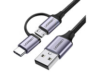 UGREEN 2-in-1 USB-C / Micro USB auf USB Ladekabel & Sync QC 3.0 - 1m