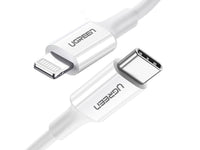 UGREEN Kurzes Lightning USB-C Kabel PD Fast Charge MFi 0.5 Meter weiss