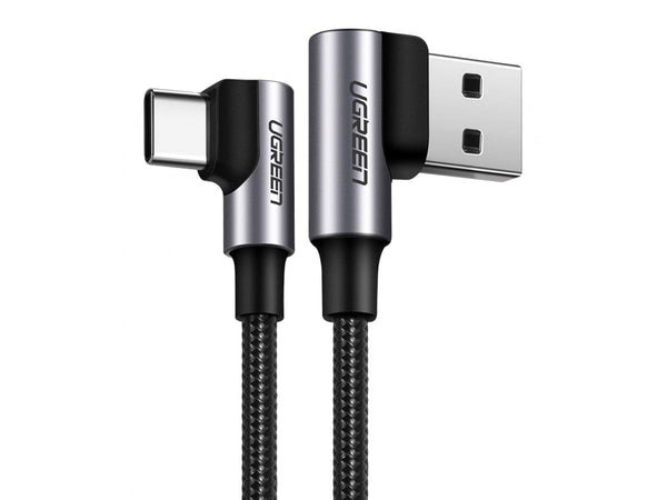 UGREEN USB-C Quick Charge 3.0 Ladekabel L-Design 0.5m titan schwarz